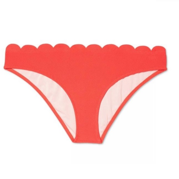 SHADE & SHORE Coral Scalloped Hipster Bikini Bottoms Mix & Match XL NWT - Picture 5 of 14
